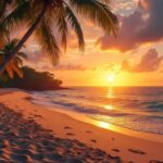 découvrez la plage de la baie des cochons, un lieu emblématique pour capturer des photos magnifiques de couchers de soleil.