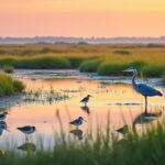 découvrez comment les marais du croisic créent un habitat idéal pour la nidification des oiseaux migrateurs, favorisant ainsi la biodiversité locale.
