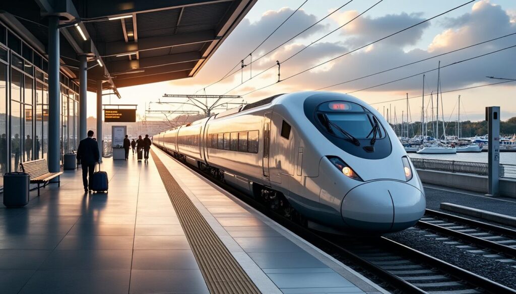 profitez d'une desserte ferroviaire directe depuis paris avec le terminus tgv en gare du croisic, pour un voyage rapide et confortable vers la côte atlantique.