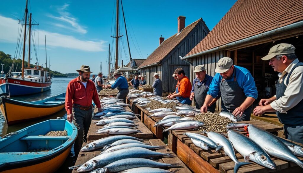 découvrez comment les poissonniers de la criée du croisic valorisent la pêche côtière locale en offrant des produits frais et de qualité, contribuant ainsi au soutien des pratiques durables et à l'économie locale.
