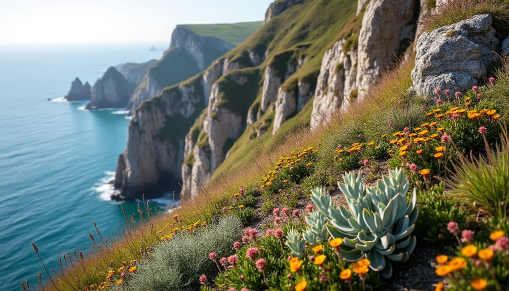 découvrez la diversité exceptionnelle de la flore côtière atlantique protégée par les falaises escarpées de le croisic, un véritable écrin naturel riche en espèces uniques.