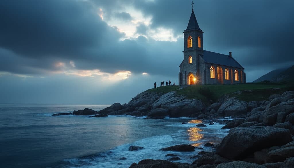découvrez la symbolique de l'église notre-dame-de-pitié du croisic, un lieu dédié à la protection spirituelle des marins disparus en mer.