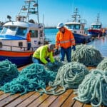 découvrez l'initiative de la capitainerie du port de le croisic pour le recyclage des filets de pêche usagés, contribuant à la protection de l'environnement maritime et au développement durable.