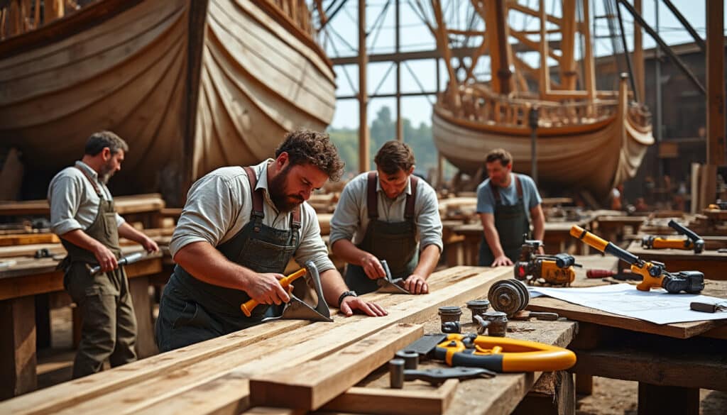 découvrez l'évolution des techniques de charpenterie de marine à travers une exposition unique dans les chantiers navals du croisic, retraçant l'histoire et le savoir-faire traditionnel.