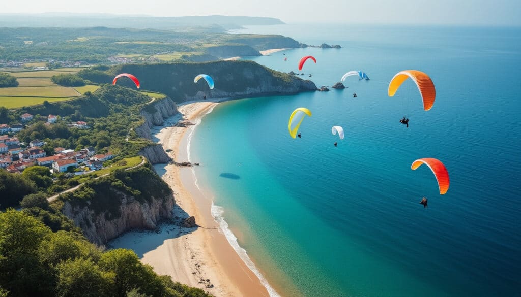 découvrez la baie du croisic vue du ciel grâce aux clubs de parapente locaux, pour une exploration aérienne unique et des panoramas à couper le souffle.