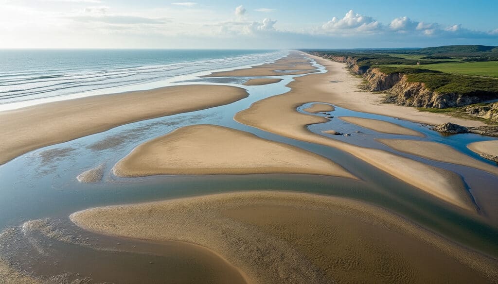 analyse de l'impact des marées d'équinoxe sur la morphologie et l'évolution des bancs de sable au croisic, explorant les dynamiques côtières et les effets environnementaux.