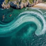 étude approfondie de la modélisation des courants marins complexes à l'embouchure du traict de le croisic, mettant en lumière les dynamiques hydrodynamiques locales.