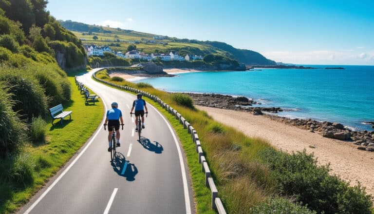 Parcours cyclable sécurisé le long du littoral reliant Batz-sur-Mer à le croisic